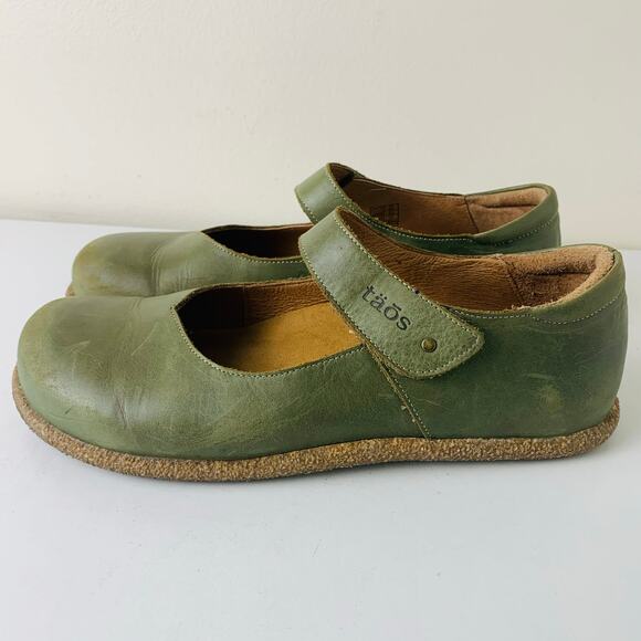 Taos Size 10-10.5 Women's Ultimate Mary Jane Forest Green Leather Comfort - Picture 1 of 9